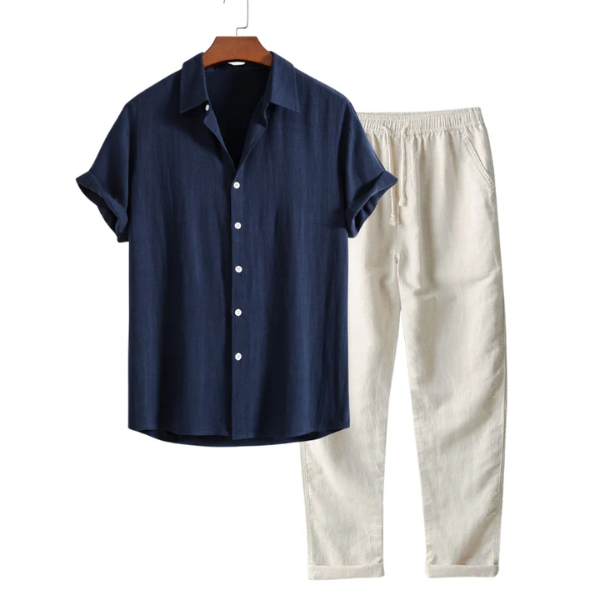 Mediterraneo Linen Set — Premium Shirt + Trousers