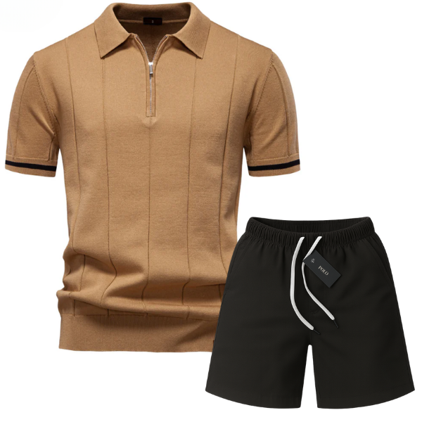 Classic Knit Polo Premium – Free Premium Chino Shorts