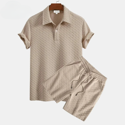 Capri Knit Polo Set — Premium Polo + Bermuda Shorts